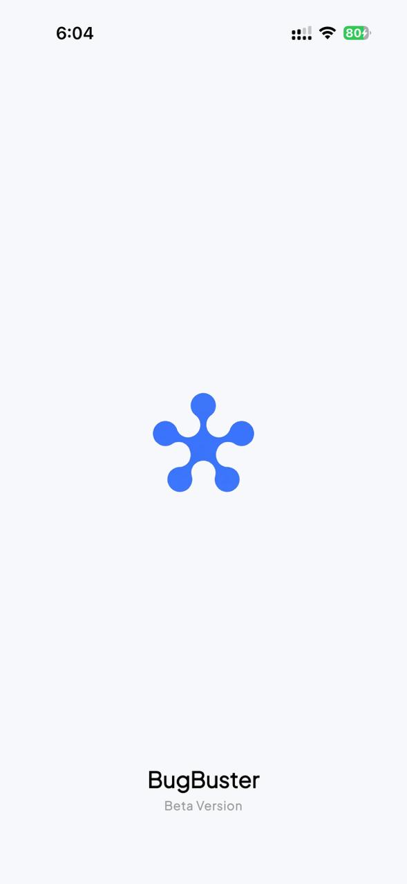 BugBuster app demo screen 1