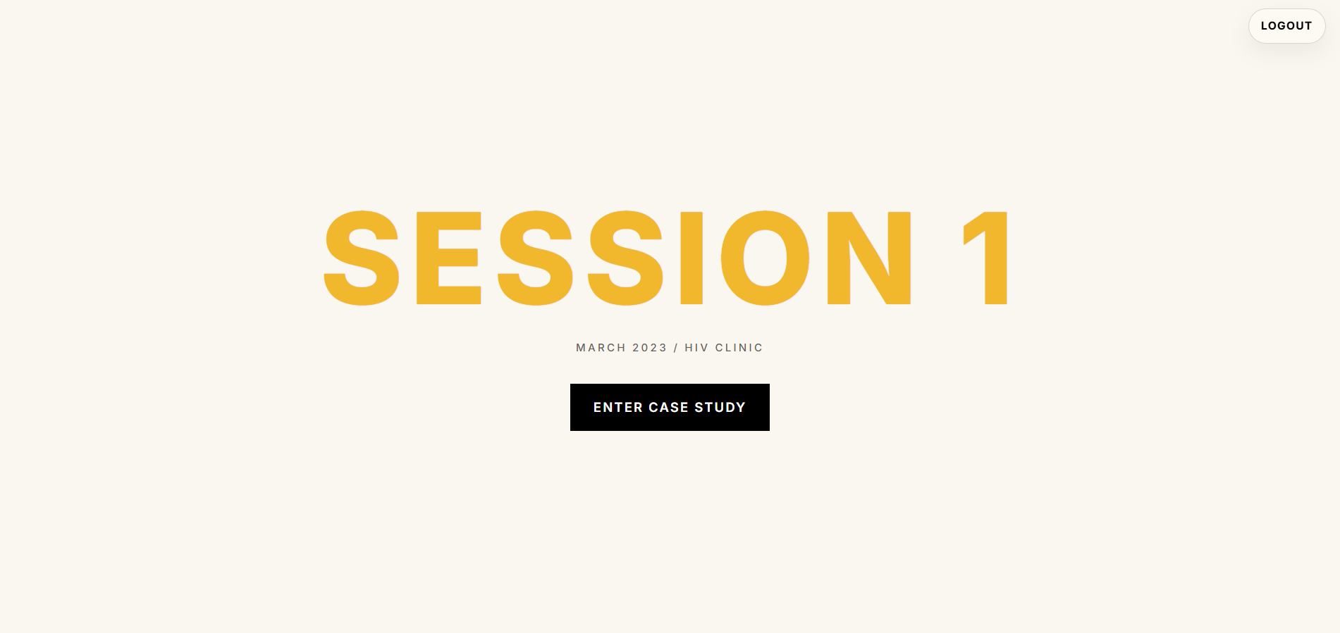HIV-Simulator interactive case screen 1